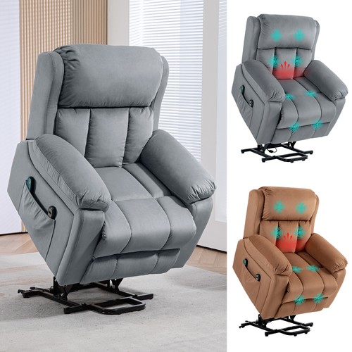 Riser and recliner chair with - and,